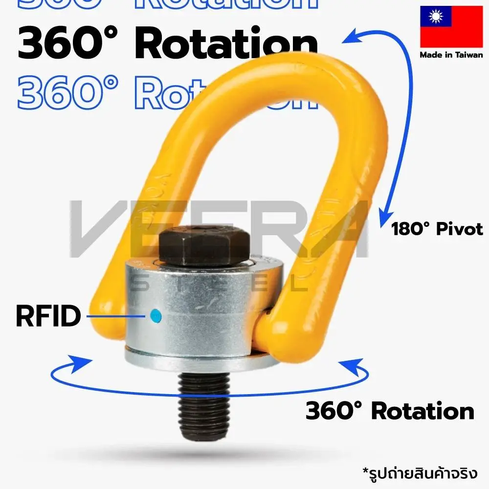 อายโบลท์แกนหมุน (Swivel Eye Bolt) ยกได้ปลอดภัย ชิ้นงานหมุนอิสระ