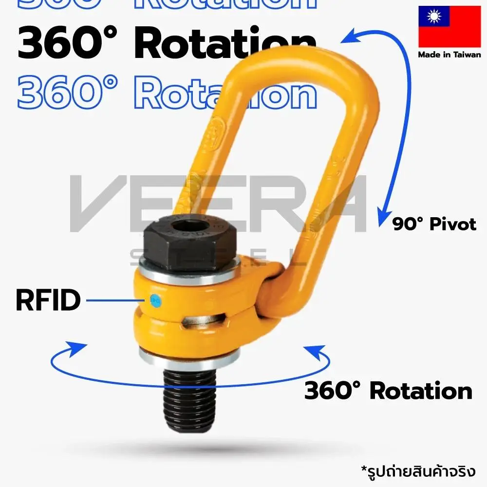 อายโบลท์แกนหมุน (Swivel Eye Bolt) ยกได้ปลอดภัย ชิ้นงานหมุนอิสระ