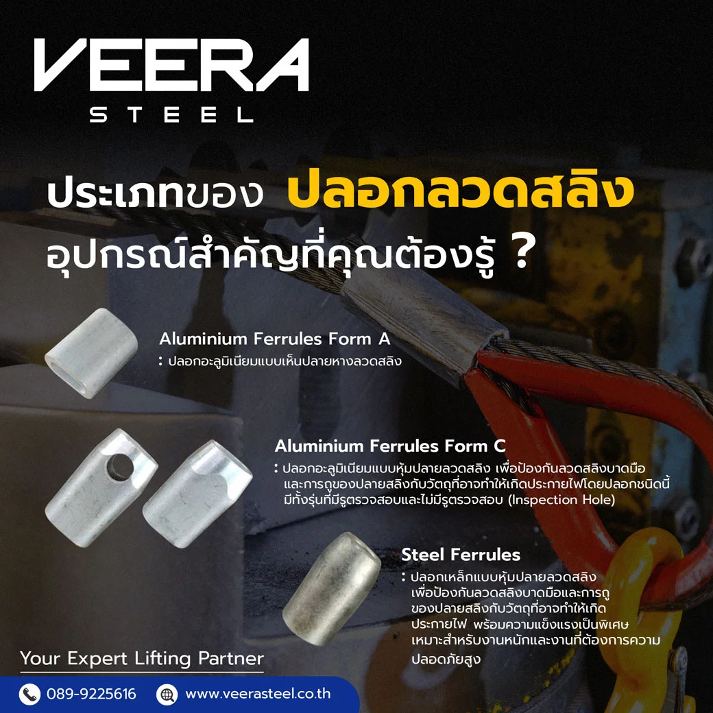 ปลอกลวดสลิง (Ferrules) – ชิ้นส่วนเล็กแต่สำคัญต่อความปลอดภัย